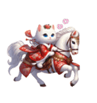 可愛い子猫と干支のお馬さん（個別スタンプ：33）