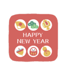 飛び出す！シンプルお年賀スタンプ（個別スタンプ：3）