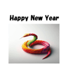 十二支全部 あけおめ 年賀状 おりがみ（個別スタンプ：20）