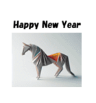 十二支全部 あけおめ 年賀状 おりがみ（個別スタンプ：24）