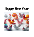 十二支全部 あけおめ 年賀状 おりがみ（個別スタンプ：34）