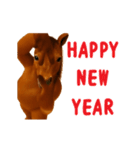 踊る！横揺れお馬さんのお正月（個別スタンプ：6）