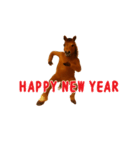 踊る！横揺れお馬さんのお正月（個別スタンプ：21）