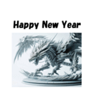 十二支全部 あけおめ 年賀状 プラモデル（個別スタンプ：16）