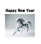 十二支全部 あけおめ 年賀状 プラモデル（個別スタンプ：23）