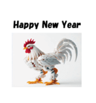 十二支全部 あけおめ 年賀状 プラモデル（個別スタンプ：34）