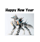 十二支全部 あけおめ 年賀状 プラモデル（個別スタンプ：37）