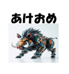 十二支全部 あけおめ 年賀状 プラモデル（個別スタンプ：39）