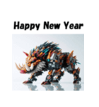 十二支全部 あけおめ 年賀状 プラモデル（個別スタンプ：40）