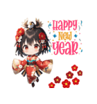 あけおめ！元気いっぱい着物ガール（個別スタンプ：26）