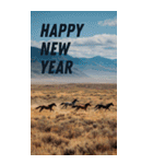 Run to 2026！野生の馬たちの新年スタンプ（個別スタンプ：1）