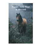 Run to 2026！野生の馬たちの新年スタンプ（個別スタンプ：34）