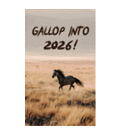 Run to 2026！野生の馬たちの新年スタンプ（個別スタンプ：36）