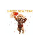 動く！トイプードルの年末年始スタンプ（個別スタンプ：2）