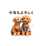 動く！トイプードルの年末年始スタンプ（個別スタンプ：7）