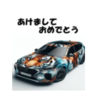 十二支全部 あけおめ 年賀状 デザインカー（個別スタンプ：8）