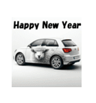 十二支全部 あけおめ 年賀状 デザインカー（個別スタンプ：26）