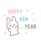 うさぎのカラフルな年末年始スタンプ（個別スタンプ：7）