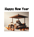 十二支全部 あけおめ 年賀状 こたつ（個別スタンプ：9）