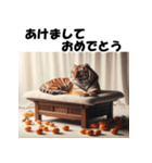 十二支全部 あけおめ 年賀状 こたつ（個別スタンプ：10）