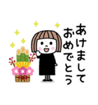 ゆるかわ女子♡年賀スタンプ2026（個別スタンプ：5）