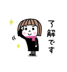 ゆるかわ女子♡年賀スタンプ2026（個別スタンプ：34）