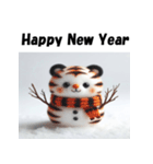 十二支全部 あけおめ 年賀状 雪だるま（個別スタンプ：9）