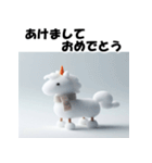 十二支全部 あけおめ 年賀状 雪だるま（個別スタンプ：24）