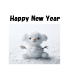 十二支全部 あけおめ 年賀状 雪だるま（個別スタンプ：36）