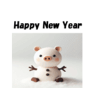 十二支全部 あけおめ 年賀状 雪だるま（個別スタンプ：39）