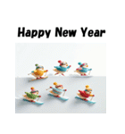 十二支全部 あけおめ 年賀状 スキー（個別スタンプ：33）