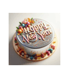 毎年使える あけおめ 年賀 シンプル（個別スタンプ：22）