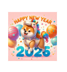 柴犬 2026年 あけおめ 馬 年賀状（個別スタンプ：12）