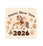 メルヘン 2026年 あけおめ 馬 年賀状（個別スタンプ：6）