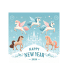 メルヘン 2026年 あけおめ 馬 年賀状（個別スタンプ：22）