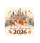 メルヘン 2026年 あけおめ 馬 年賀状（個別スタンプ：29）