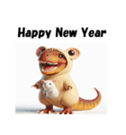 十二支全部 あけおめ ティラノサウルス（個別スタンプ：2）