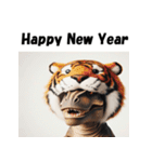 十二支全部 あけおめ ティラノサウルス（個別スタンプ：9）