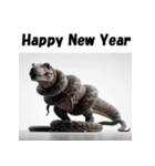 十二支全部 あけおめ ティラノサウルス（個別スタンプ：20）