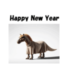 十二支全部 あけおめ ティラノサウルス（個別スタンプ：23）