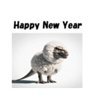 十二支全部 あけおめ ティラノサウルス（個別スタンプ：27）