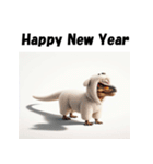 十二支全部 あけおめ ティラノサウルス（個別スタンプ：37）