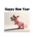 十二支全部 あけおめ ティラノサウルス（個別スタンプ：38）