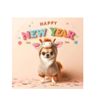チワワ 2026年 あけおめ 馬 年賀状（個別スタンプ：10）