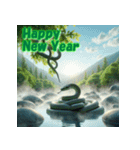 十二支全部 あけおめ 年賀状 温泉（個別スタンプ：18）
