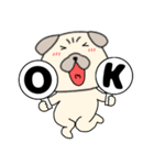 【あけおめ】パグ犬のぱーちゃん91（個別スタンプ：2）