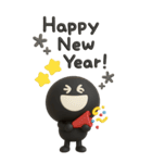 BIGモノクロニコちゃん◎年末年始 2026（個別スタンプ：11）