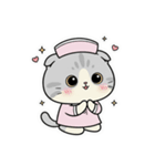 白猫ナースの年末年始のご挨拶（個別スタンプ：4）