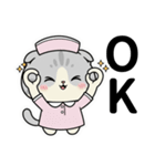 白猫ナースの年末年始のご挨拶（個別スタンプ：5）