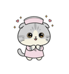 白猫ナースの年末年始のご挨拶（個別スタンプ：17）